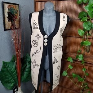 Vintage Vest Artistic Print Size XL